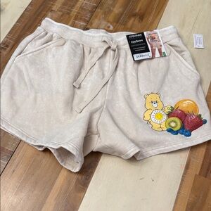 Care Bears Women's Beige Shorts with Cheer Bear Design